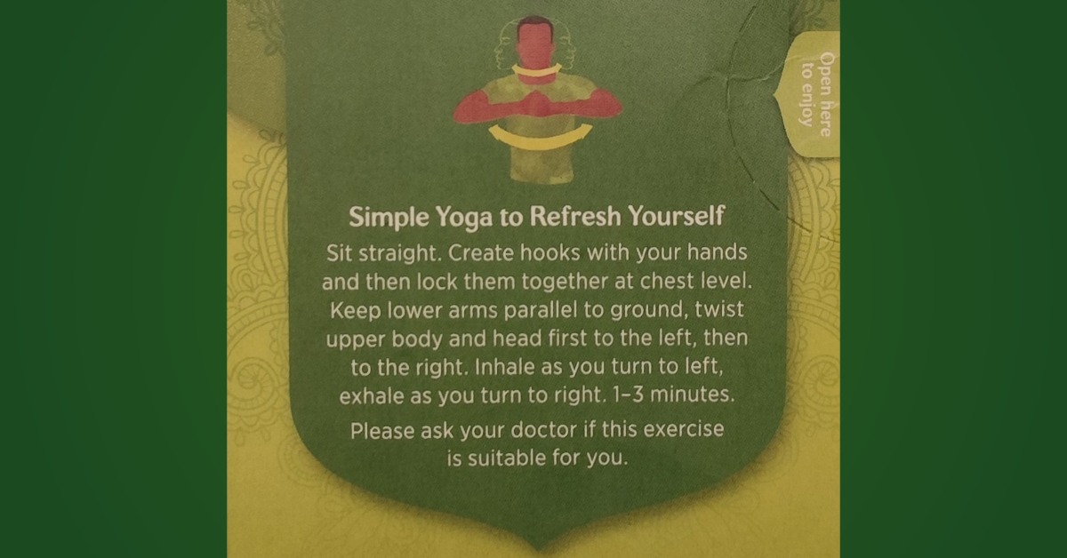 Snapshot of a YogiTea Simple Yoga exercise
